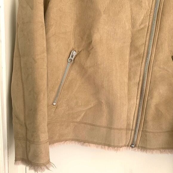 H&M Faux Fur-lined Biker Jacket Size 12 - Picture 3 of 8